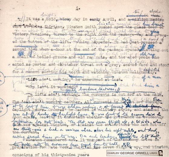 RBSI Image From The Manuscript Of Orwell S Nineteen Eighty Four   196174216674 10150318846346675