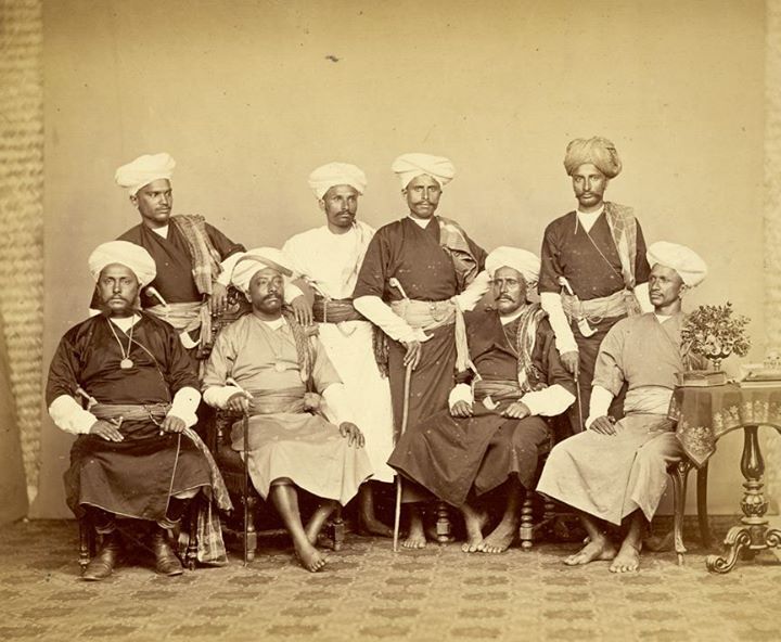 RBSI - Studio portrait of a group of Coorg priests - 1860 Portrait of ...
