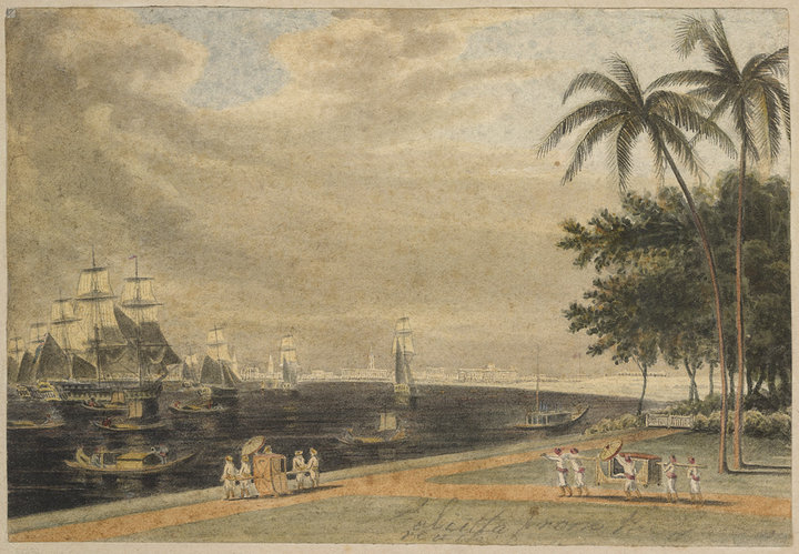 RBSI - View of Calcutta from the Garden Reach - 1810 Water-colour ...